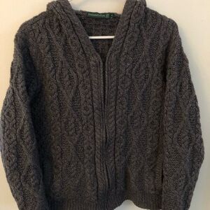 Women's Gray Cable Knit Sweater